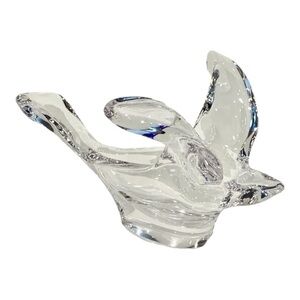 Princess House Art Glass Crystal Dove Bird Candy Holder Trinket Bowl